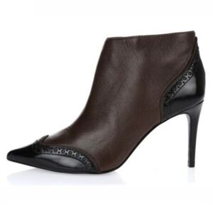 New Tory Burch Noelle Ankle Boots, brogue details, size 8